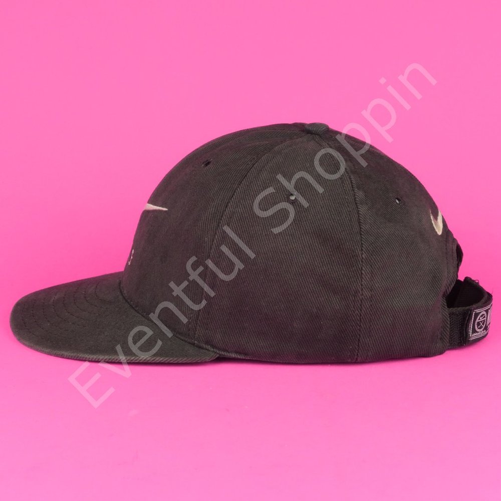 Nike Golf Vintage 1990s Adjustable Back Faded Stained Hat in Black - Picture 5 of 11